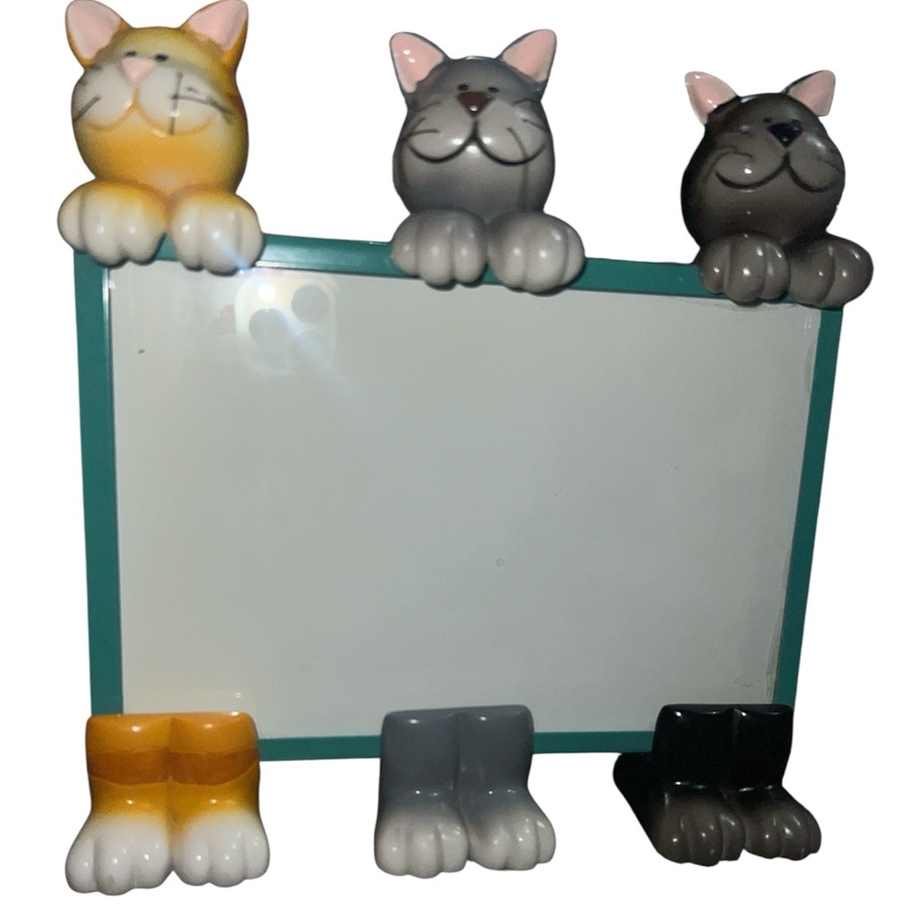Russ Cat-Themed picture frame with Multicolor Cat Accents